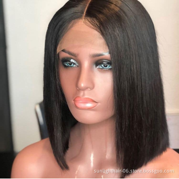 Sunlight Straight 150% Density High-Quality Lace Bob Wigs Human Hair  Short Bob Wig elegant human hair wigs